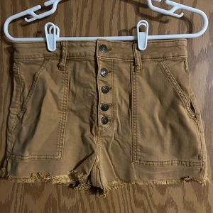 So brand. High rise utility shorts. Yellow color. Size 7